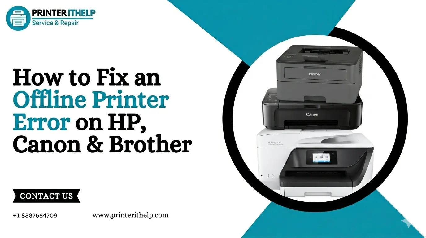 How to Fix an Offline Printer Error on HP, Canon & Brother