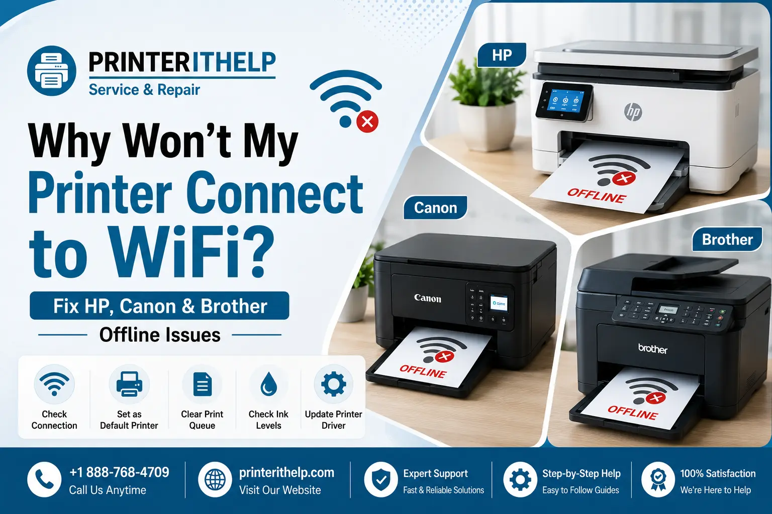 Why Won't My Printer Connect to WiFi? Fix HP, Canon & Brother Offline Issues