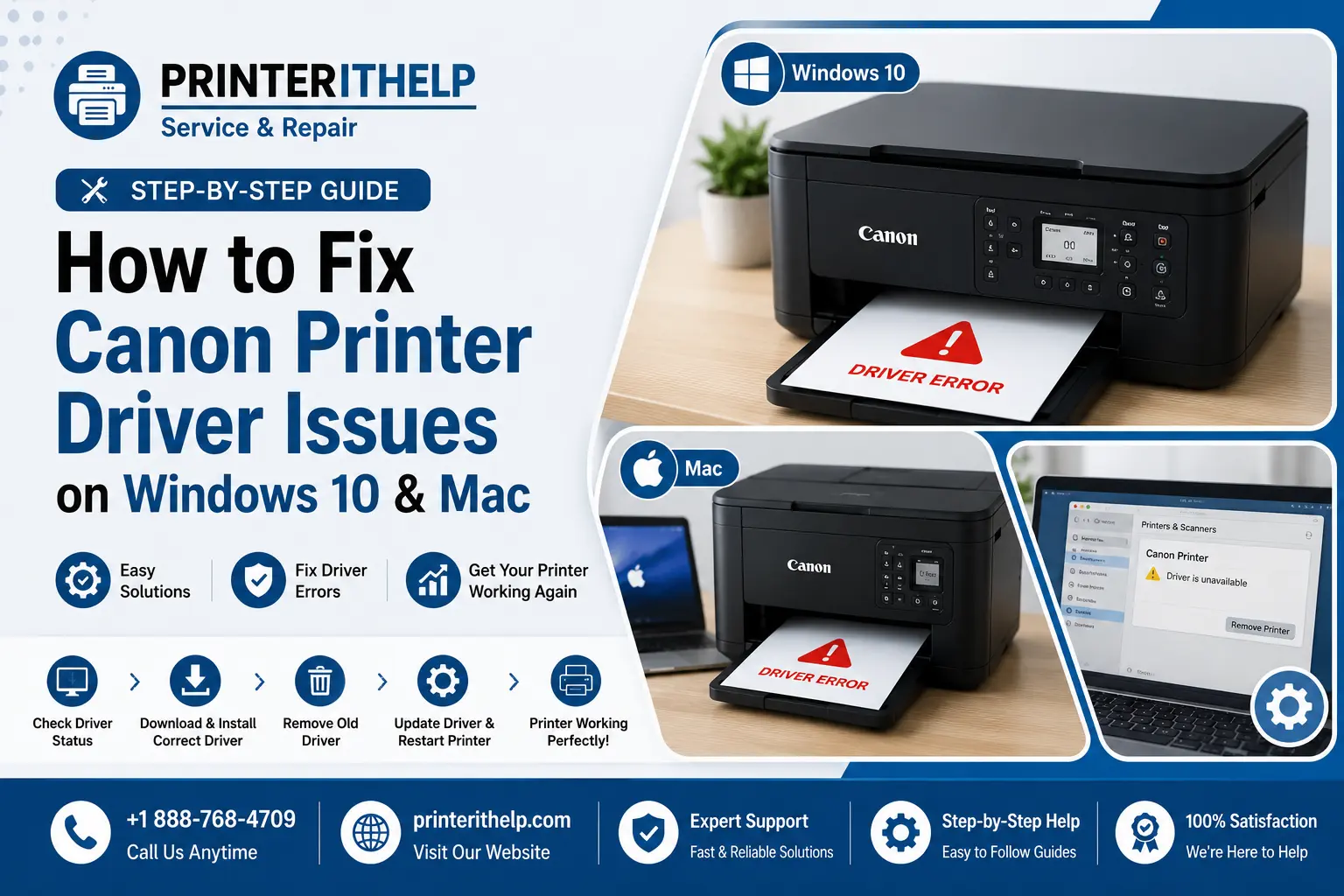Fix Canon Printer Driver Issues on Windows 10 & Mac