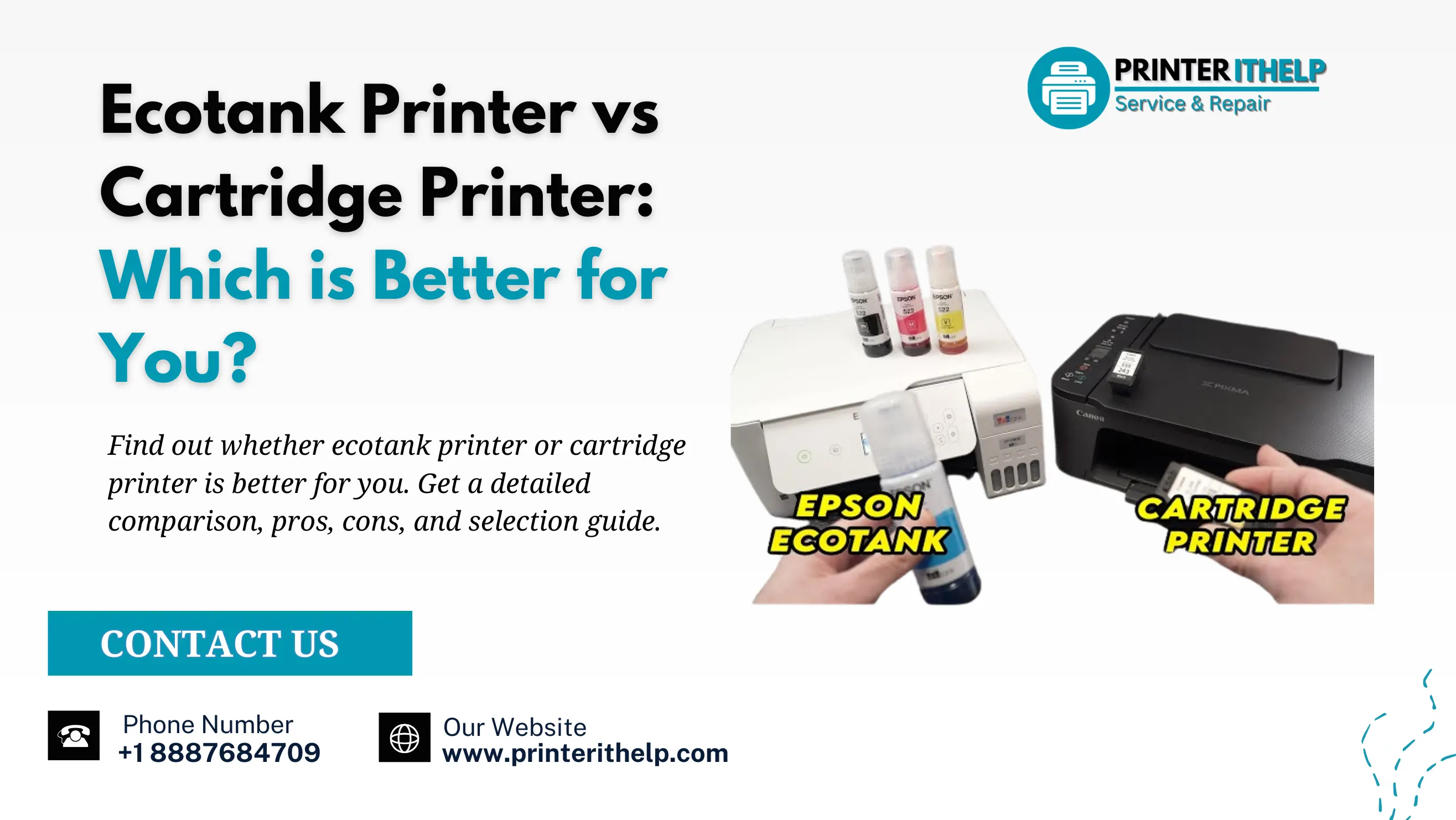 Ecotank Printer vs Cartridge Printer